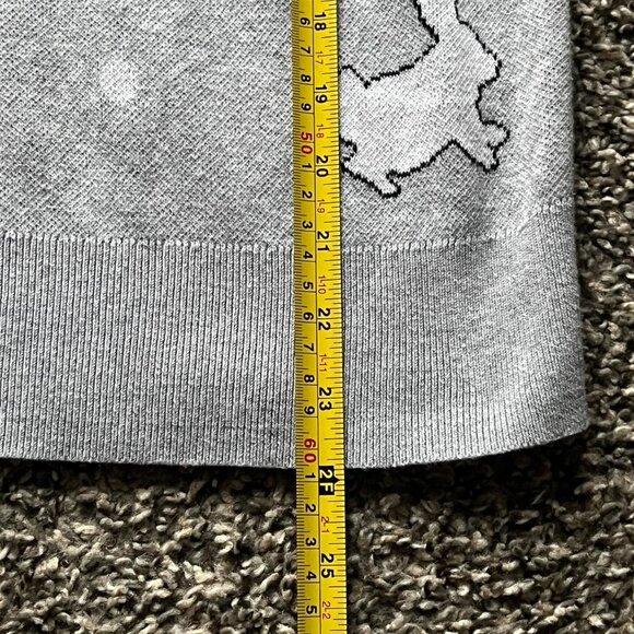 Loft Gray Cute Bunny Lightweight Sweater Womens Med Cottagecore Easter Girly - Picture 7 of 7